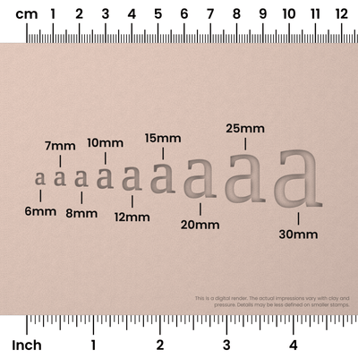 Tinos | Lowercase | Alphabet Stamp Sets - Ceramind® Tools