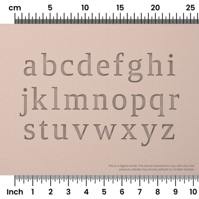 Tinos | Lowercase | Alphabet Stamp Sets - Ceramind® Tools