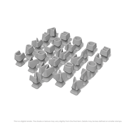 Unbounded | All Caps | Alphabet Stamp Sets - Ceramind® Tools