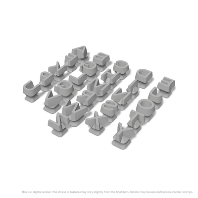 Unbounded | All Caps | Alphabet Stamp Sets - Ceramind® Tools