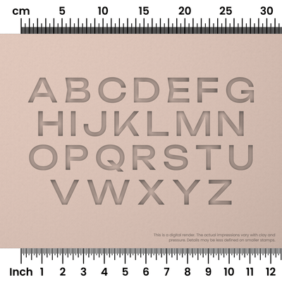 Unbounded | All Caps | Alphabet Stamp Sets - Ceramind® Tools