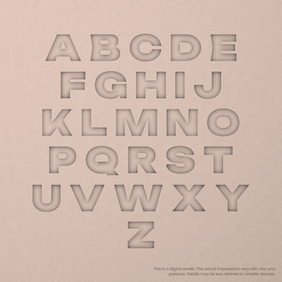 Unbounded | Font Rail Stamp Sets | Letters, Numbers, and Symbols - Ceramind® Tools