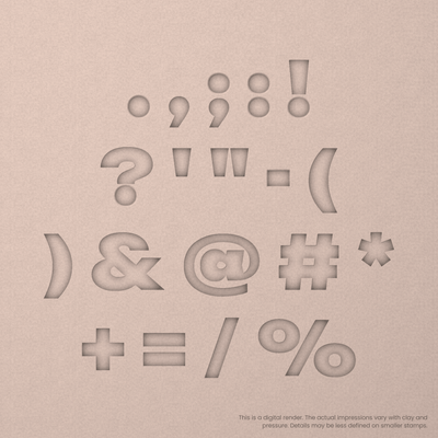 Unbounded | Font Rail Stamp Sets | Letters, Numbers, and Symbols - Ceramind® Tools