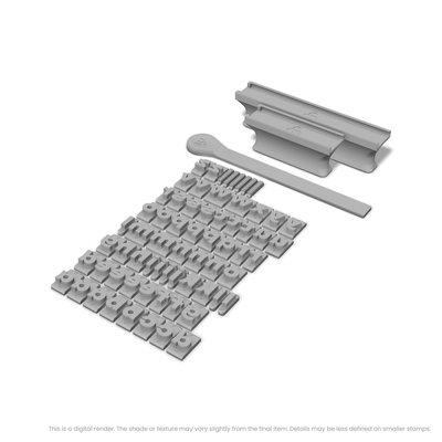 Unbounded | Font Rail Stamp Sets | Letters, Numbers, and Symbols - Ceramind® Tools