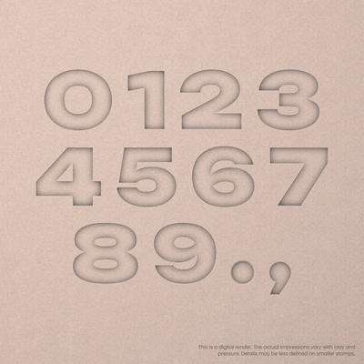 Unbounded | Font Rail Stamp Sets | Letters, Numbers, and Symbols - Ceramind® Tools