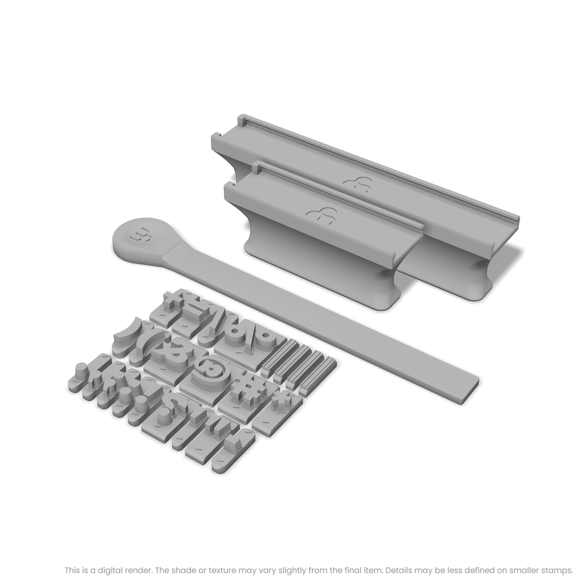 Unbounded | Font Rail Stamp Sets | Letters, Numbers, and Symbols - Ceramind® Tools