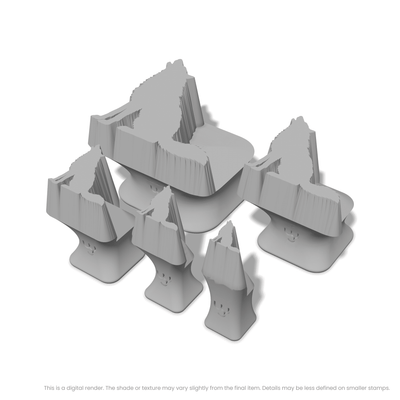 Wolf Howling While Sitting Stamps - Ceramind® Tools