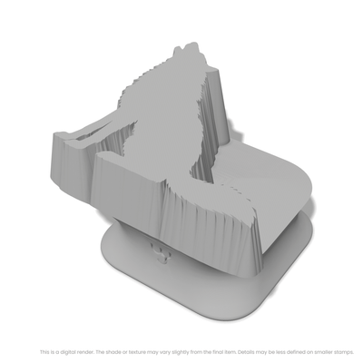 Wolf Howling While Sitting Stamps - Ceramind® Tools
